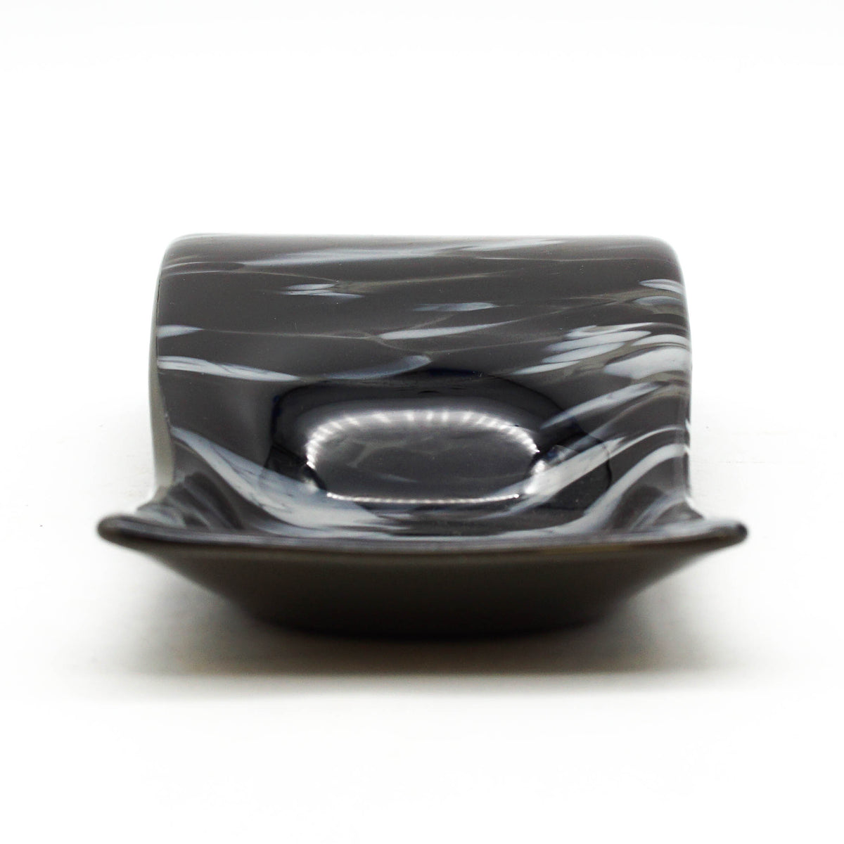 Large Spoon Rest - Black and White Swirls