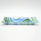 Large Platter - Clover, Blue and White Swirl