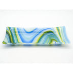 Large Platter - Clover, Blue and White Swirl