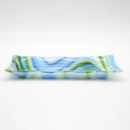 Large Platter - Clover, Blue and White Swirl
