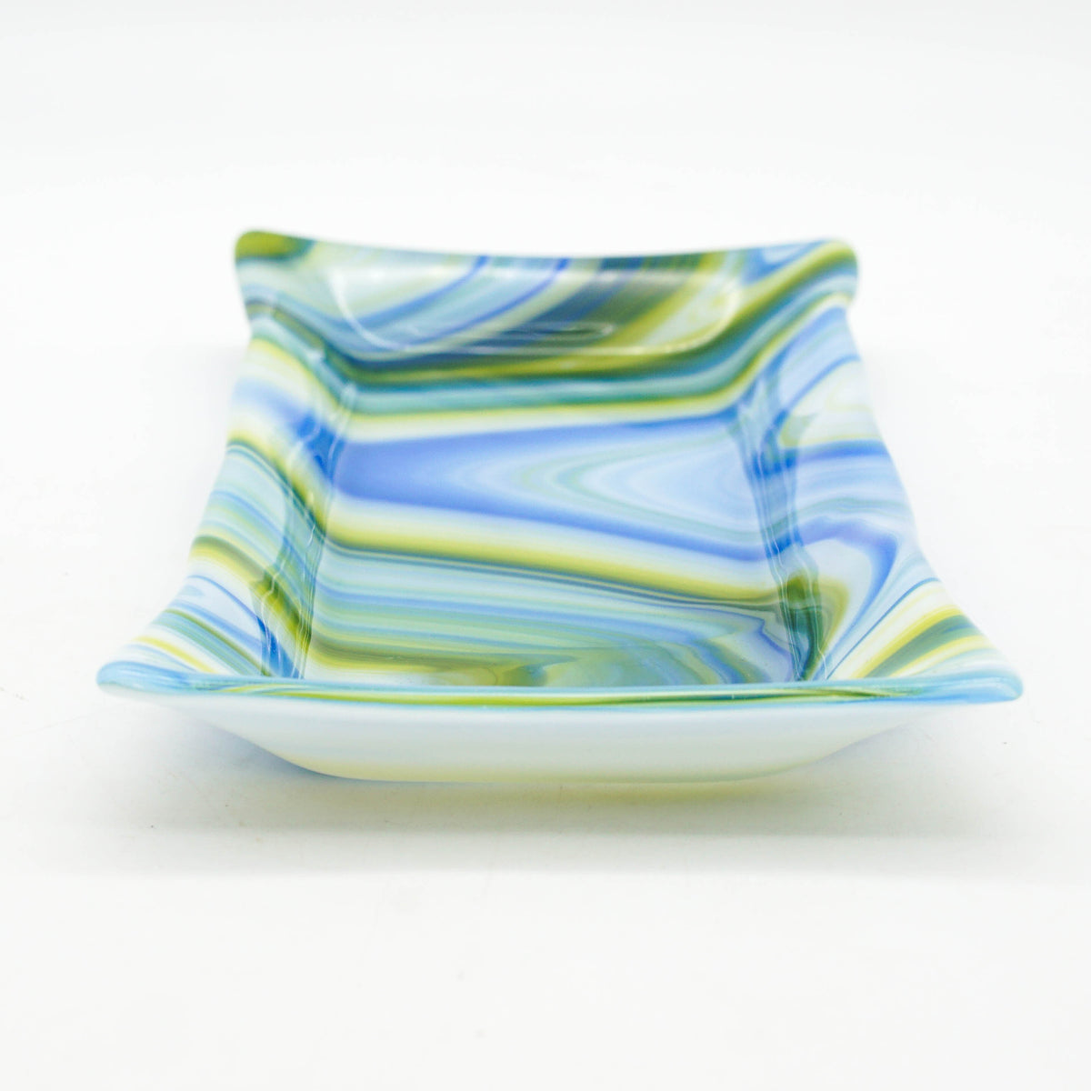 Large Platter - Clover, Blue and White Swirl