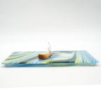 Large Charcuterie Board - Clover, Blue and White Swirl