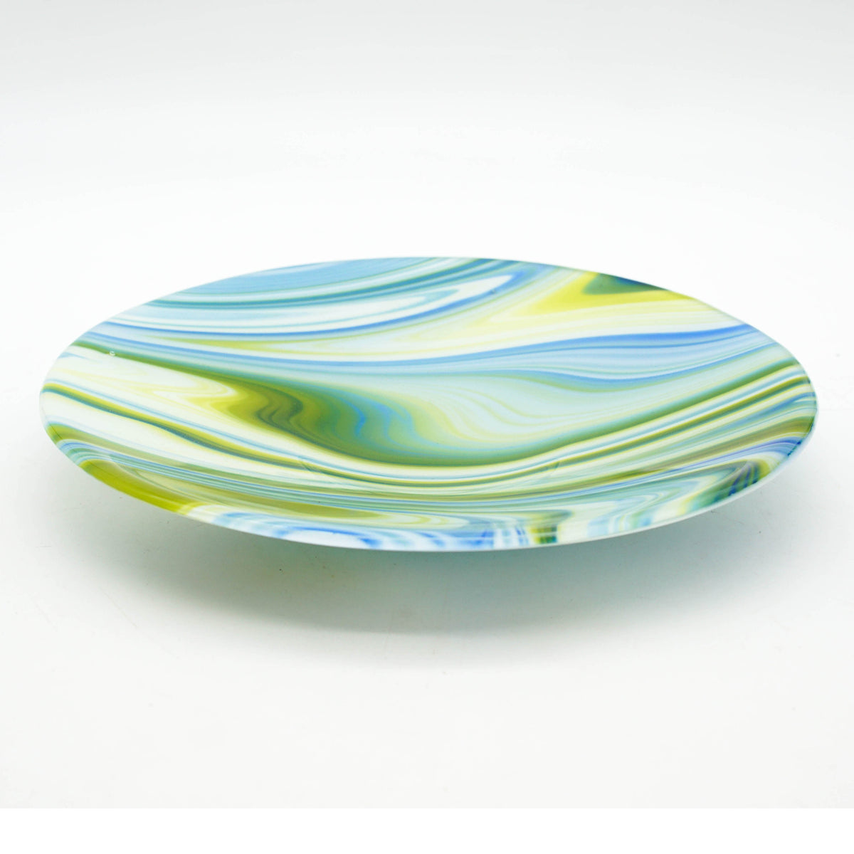 Bowl - Clover, Blue and White Swirl
