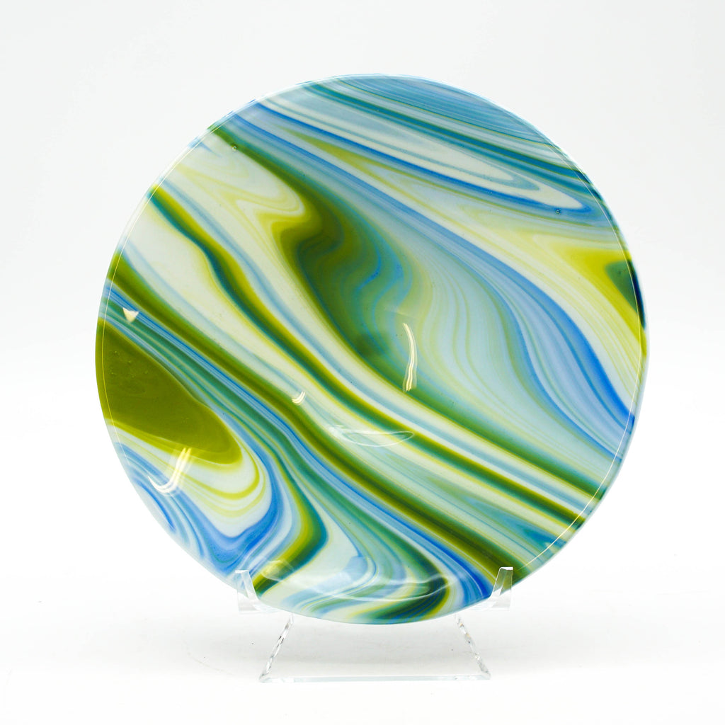 Bowl - Clover, Blue and White Swirl