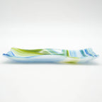 Small Platter - Clover, Blue and White Swirl