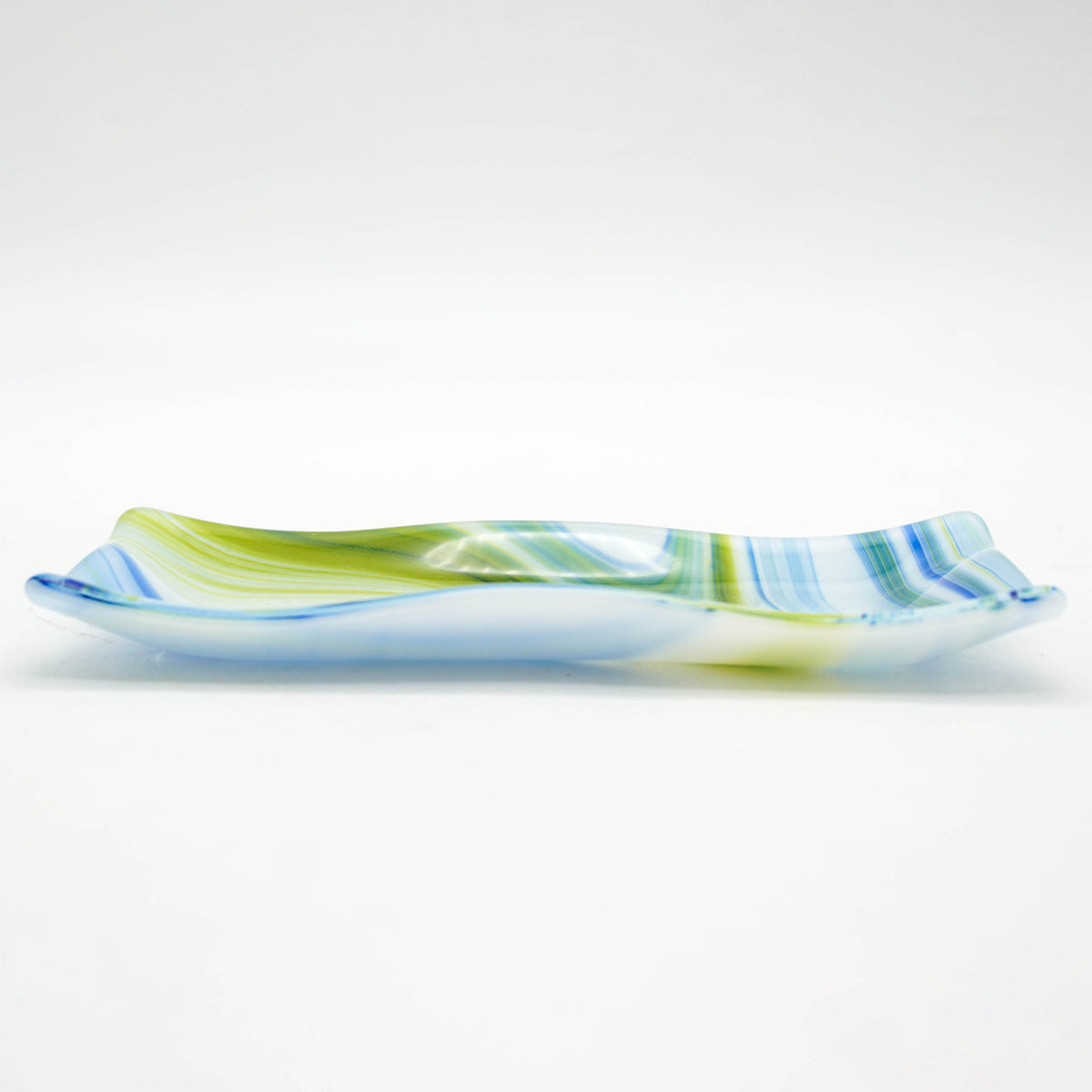Small Platter - Clover, Blue and White Swirl