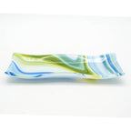 Small Platter - Clover, Blue and White Swirl