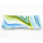 Small Platter - Clover, Blue and White Swirl