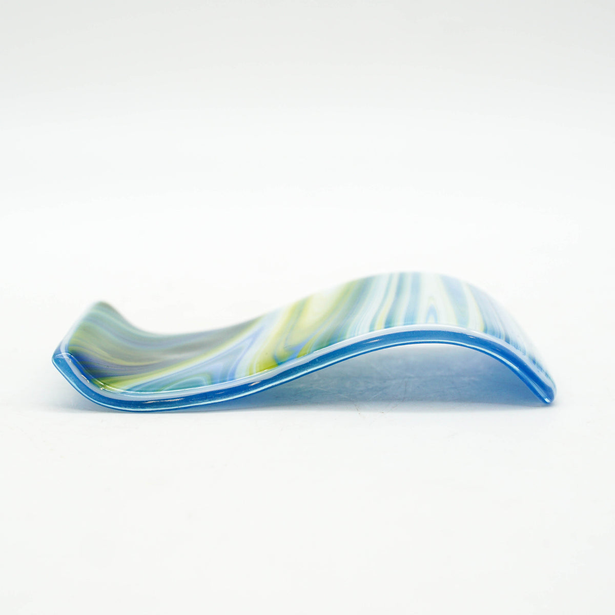 Small Spoon Rest - Clover, Blue and White Swirl
