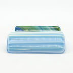 Small Spoon Rest - Clover, Blue and White Swirl