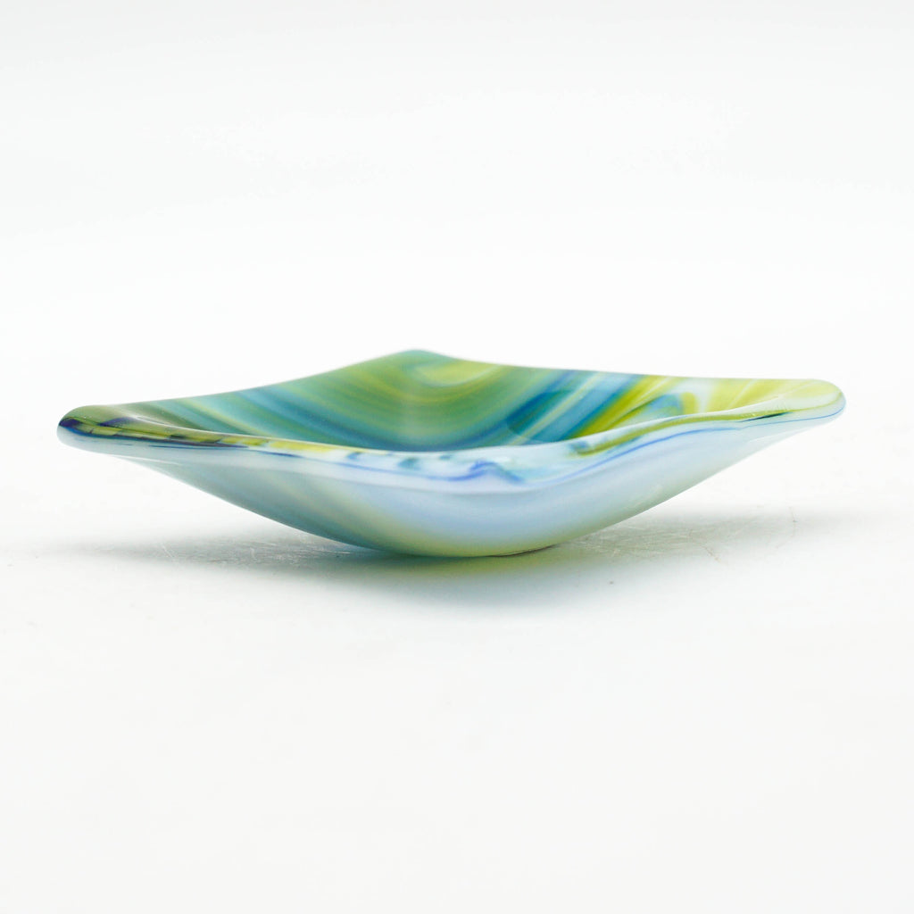 Small Dish - Clover, Blue and White Swirl