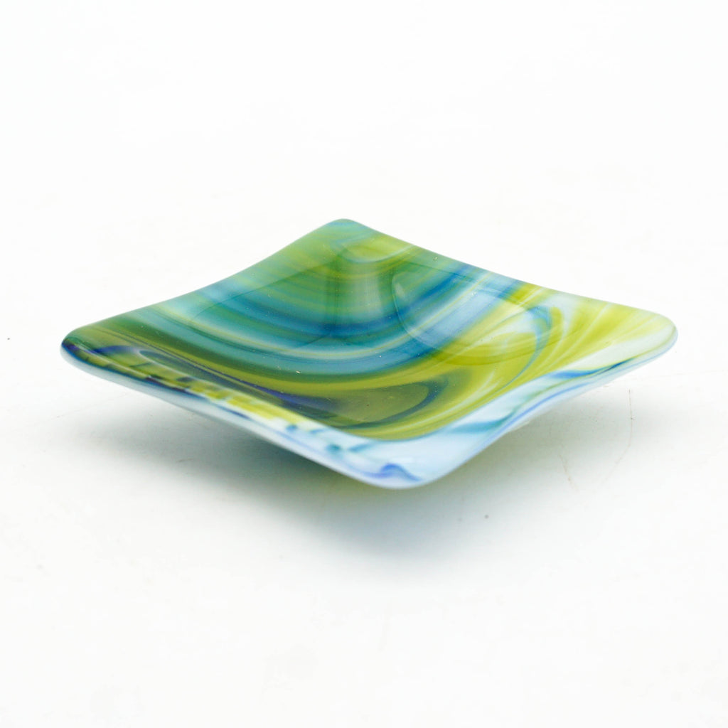 Small Dish - Clover, Blue and White Swirl