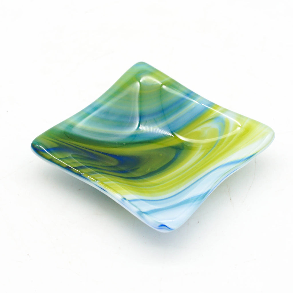 Small Dish - Clover, Blue and White Swirl