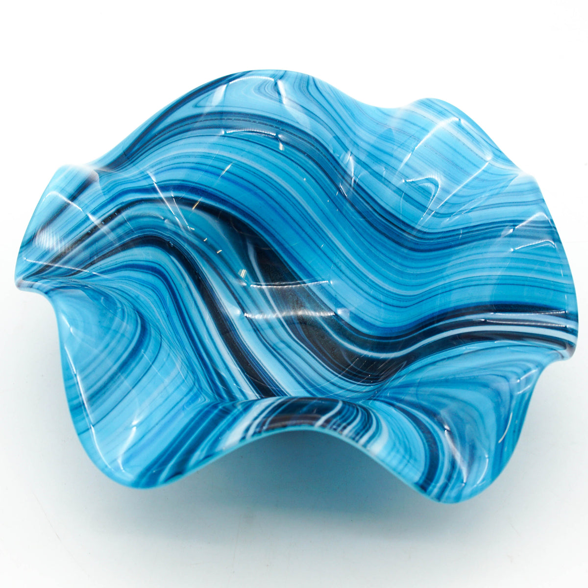 Wavy Bowl - Shimmering Blues