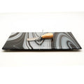 Large Charcuterie Board - Black and White Swirls