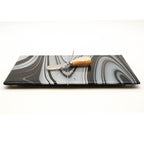 Large Charcuterie Board - Black and White Swirls