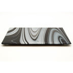 Large Charcuterie Board - Black and White Swirls