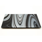 Large Charcuterie Board - Black and White Swirls