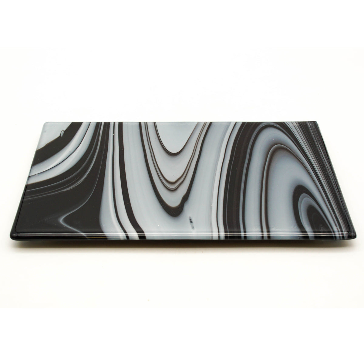 Large Charcuterie Board - Black and White Swirls