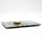 Large Charcuterie Board - Charcoal and White Swirls