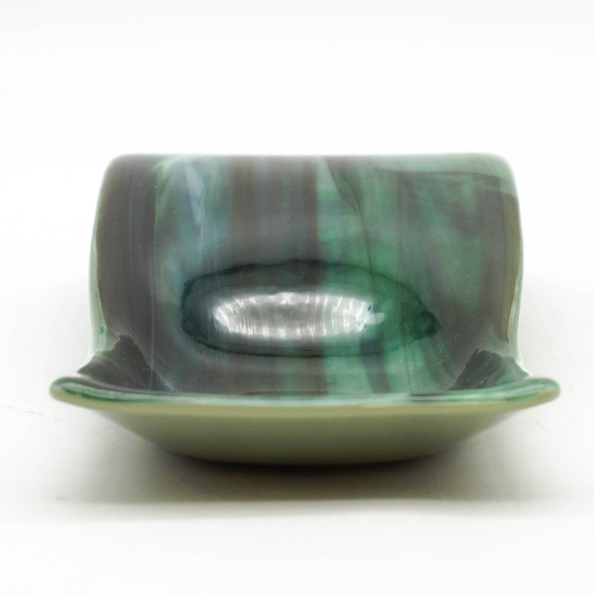 Large Spoon Rest - Green and Brown