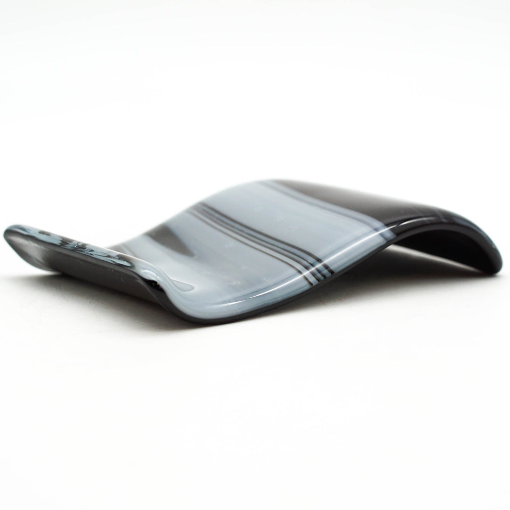Small Spoon Rest - Black and White Swirls