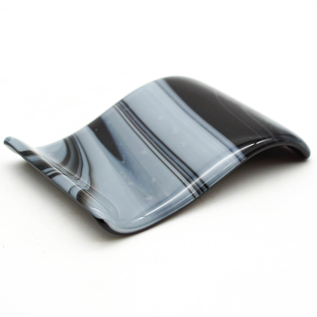 Small Spoon Rest - Black and White Swirls