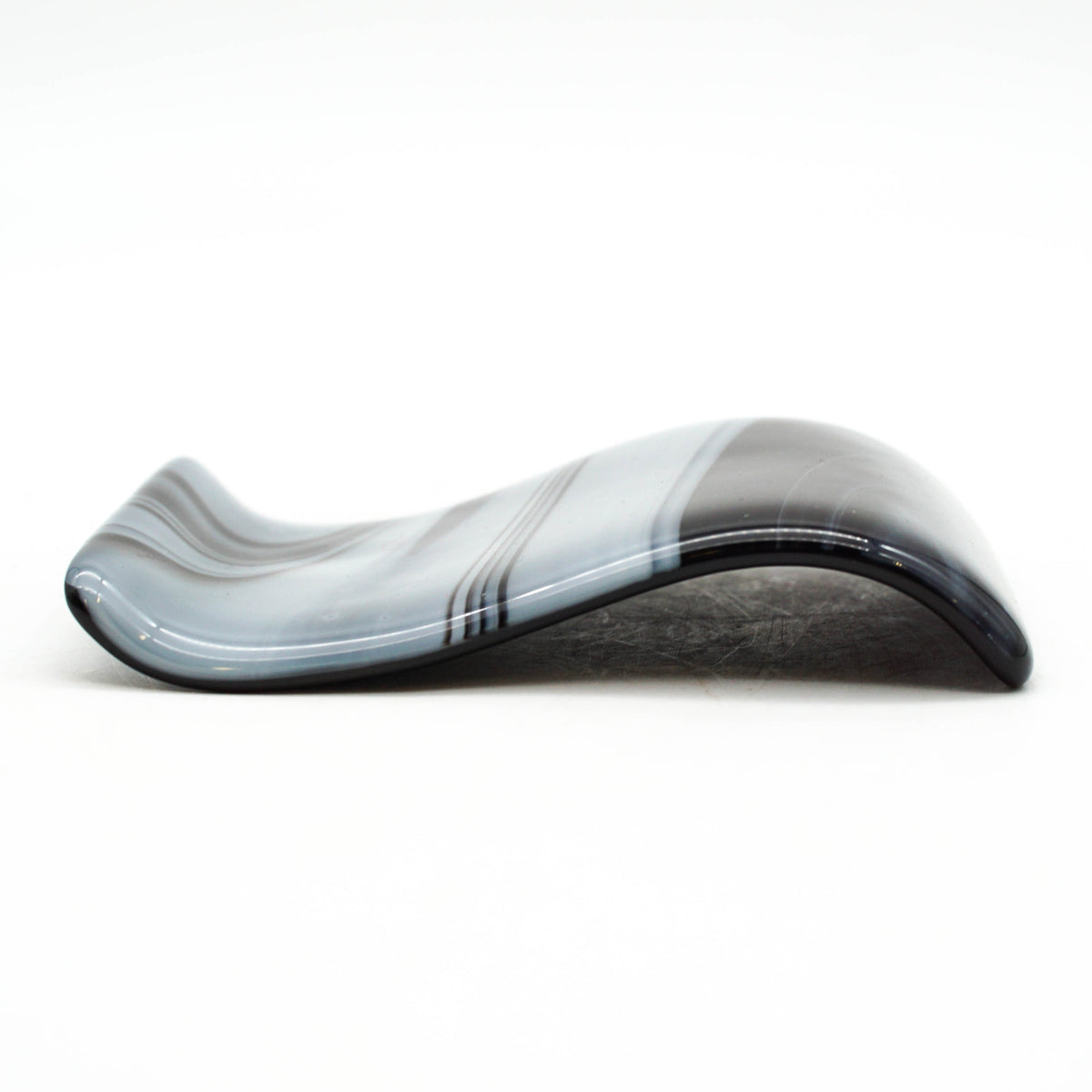 Small Spoon Rest - Black and White Swirls