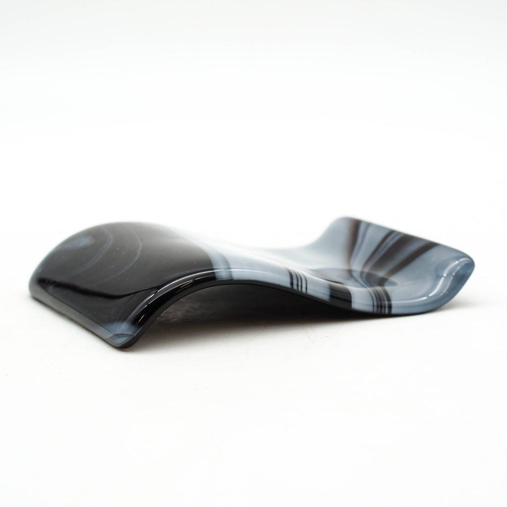 Small Spoon Rest - Black and White Swirls