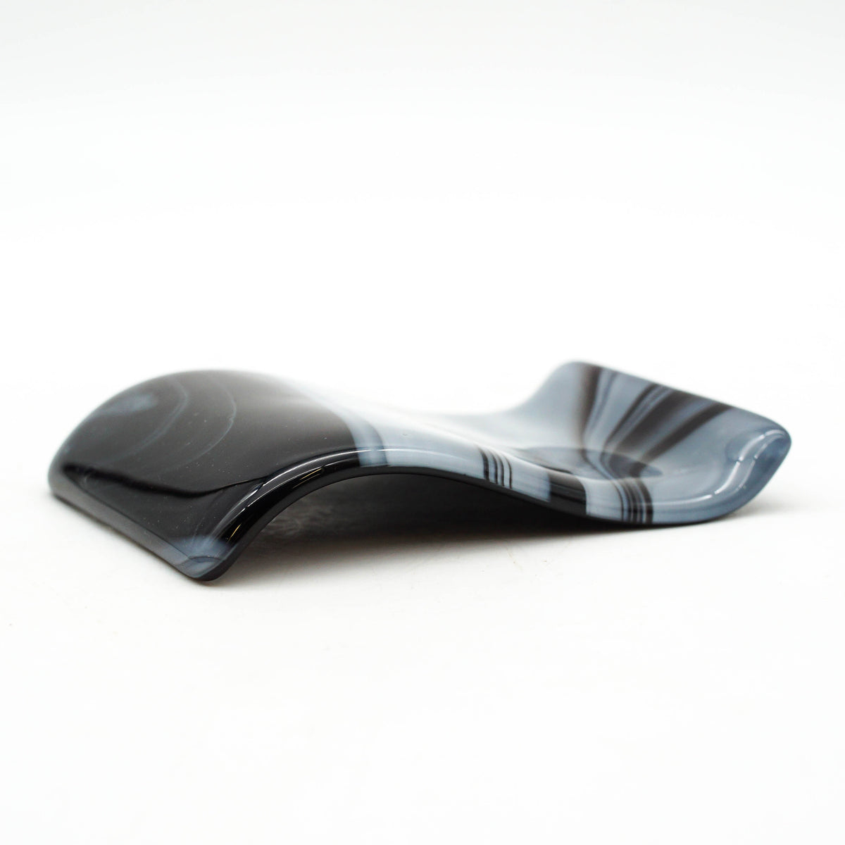 Small Spoon Rest - Black and White Swirls