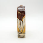 Tall Arch Vase- Brown and Yellow