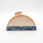 Half Circle Vase - Pink and Blue Sea