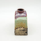 Half Circle Vase - Purple and Green