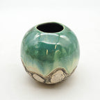 Ball Bud Vase - Green Circles