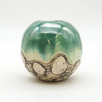 Ball Bud Vase - Green Circles